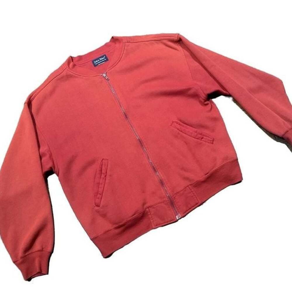 John Blair Red‎ Full Zip Sweatshirt Jacket with Pockets Large